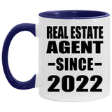 Real Estate Agent Since 2022 - 11oz Accent Mug Purple