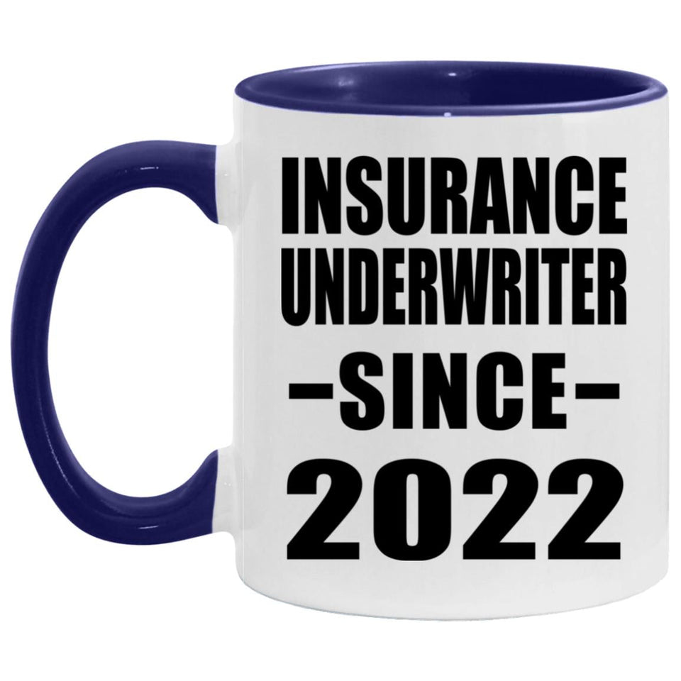 Insurance Underwriter Since 2022 - 11oz Accent Mug Purple