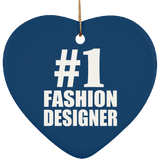 Number One #1 Fashion Designer - Heart Ornament