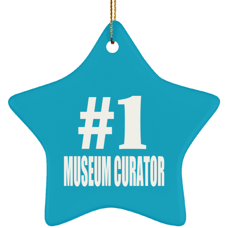 Number One #1 Museum Curator - Star Ornament