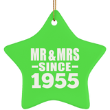 69th Anniversary Mr & Mrs Since 1955 - Star Ornament