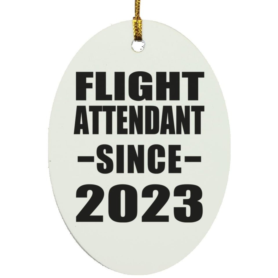 Flight Attendant Since 2023 - Oval Ornament