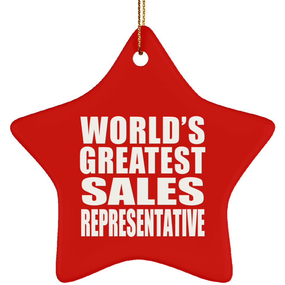 World's Greatest Sales Representative - Star Ornament