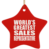 World's Greatest Sales Representative - Star Ornament