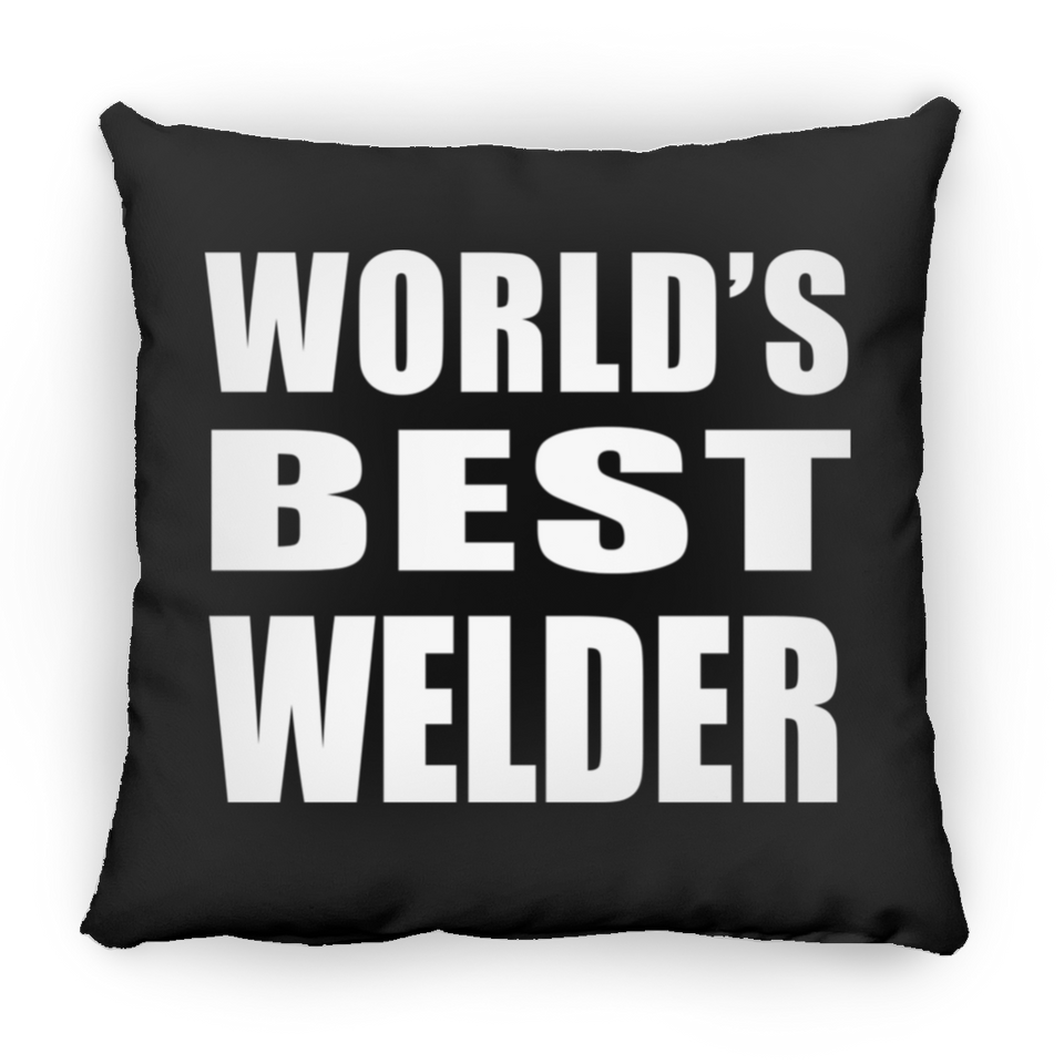 World's Best Welder - Throw Pillow Black