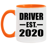 Driver Established EST. 2020 - 11oz Accent Mug Orange