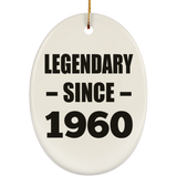 64th Birthday Legendary Since 1960 - Oval Ornament