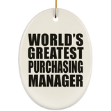 World's Greatest Purchasing Manager - Oval Ornament