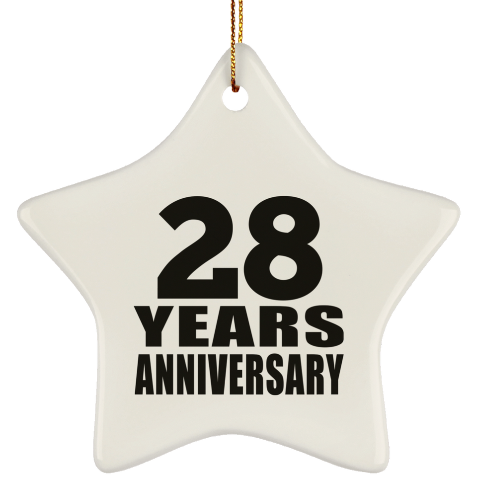 28th Anniversary 28 Years - Star Ornament