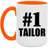 Number One #1 Tailor - 15oz Accent Mug Orange