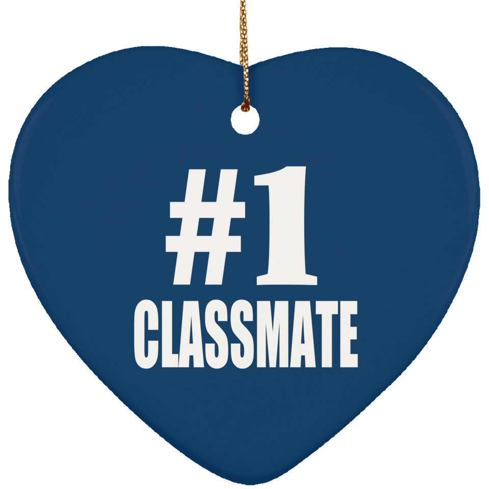 Number One #1 Classmate - Heart Ornament