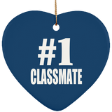 Number One #1 Classmate - Heart Ornament