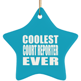 Coolest Court Reporter Ever - Star Ornament