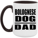 Bolognese Dog Dad - 15oz Accent Mug Black