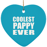 Coolest Pappy Ever - Heart Ornament