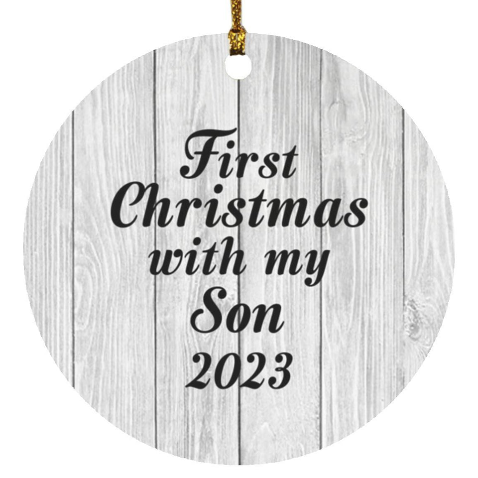 First Christmas With My Son 2023 - Circle Ornament F
