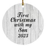First Christmas With My Son 2023 - Circle Ornament F