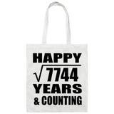 Happy 88th Anniversary Square Root of 7744 Years & Counting - Tote Bag White