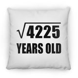 65th Birthday Square Root of 4225 Years Old - Throw Pillow