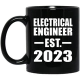 Electrical Engineer Established EST. 2023 - 11oz Coffee Mug Black