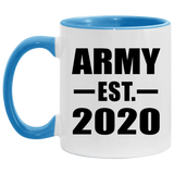 Army Established EST. 2020 - 11oz Accent Mug Blue
