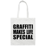 Graffiti Makes Life Special - Tote Bag White