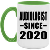 Audiologist Since 2020 - 15oz Accent Mug Green
