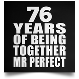 76th Anniversary 76 Years Of Being Mr Perfect - Poster Square