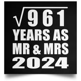 31st Anniversary Square Root of 961 Years As Mr & Mrs 2024 - Poster Square