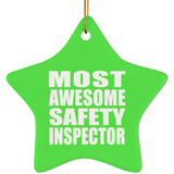 Most Awesome Safety Inspector - Star Ornament