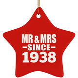 86th Anniversary Mr & Mrs Since 1938 - Star Ornament