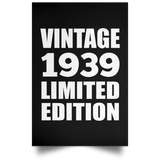 85th Birthday Vintage 1939 Limited Edition - Poster Portrait