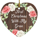 First Christmas With My Gran - Heart Ornament A