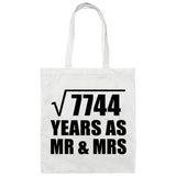 88th Anniversary Square Root of 7744 Years As Mr & Mrs - Tote Bag White