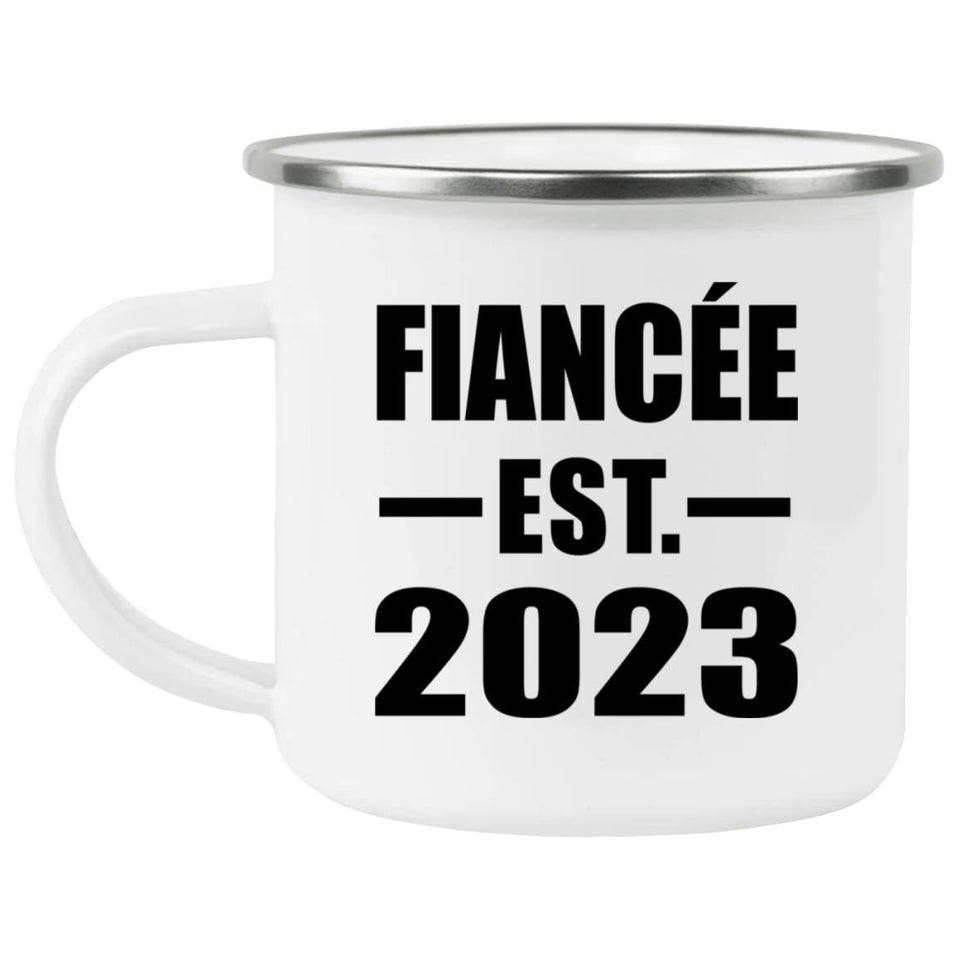 Fiancee Established EST. 2023 - 12oz Camping Mug
