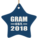 Gram Established EST. 2018 - Star Ornament