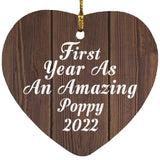 First Year As An Amazing Poppy 2022 - Heart Ornament D