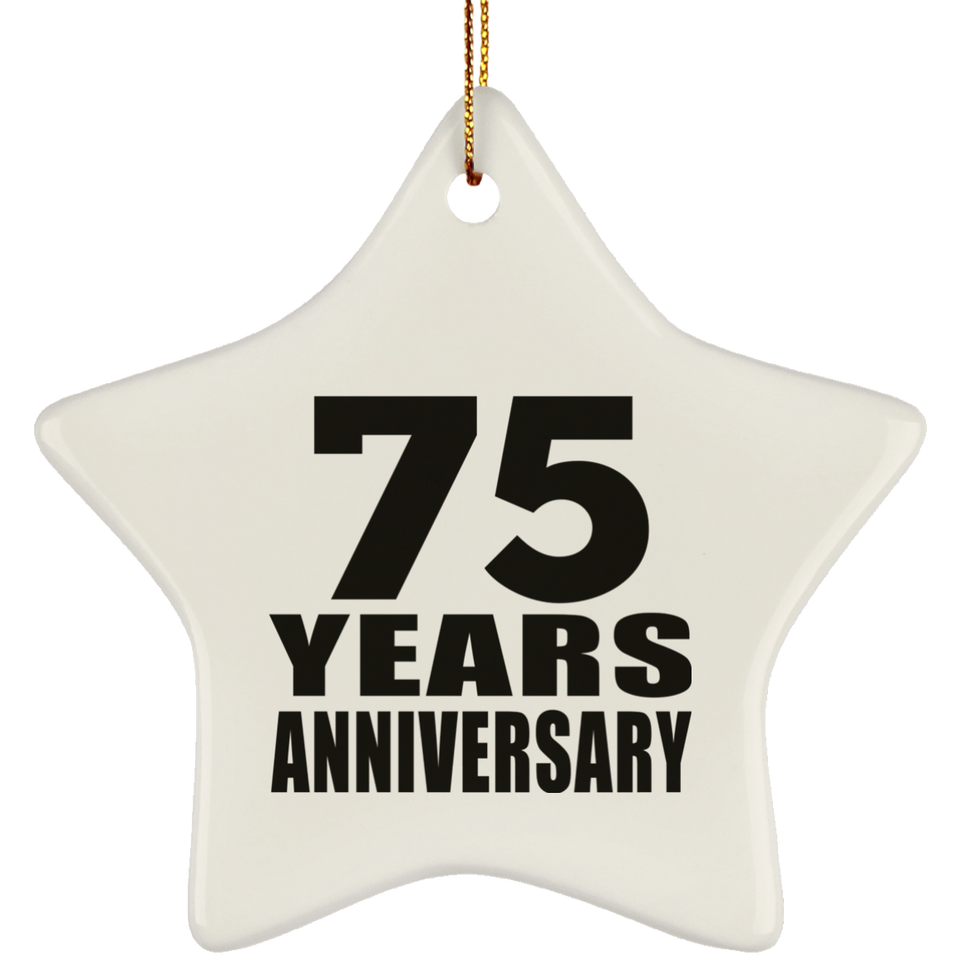 75th Anniversary 75 Years - Star Ornament