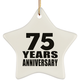 75th Anniversary 75 Years - Star Ornament