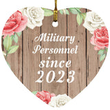 Military Personnel Since 2023 - Heart Ornament B