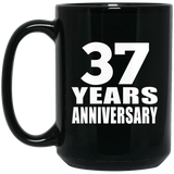 37th Anniversary 37 Years - 15 Oz Coffee Mug Black