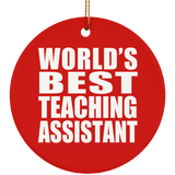 World's Best Teaching Assistant - Circle Ornament