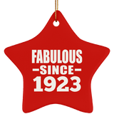 101st Birthday Fabulous Since 1923 - Star Ornament