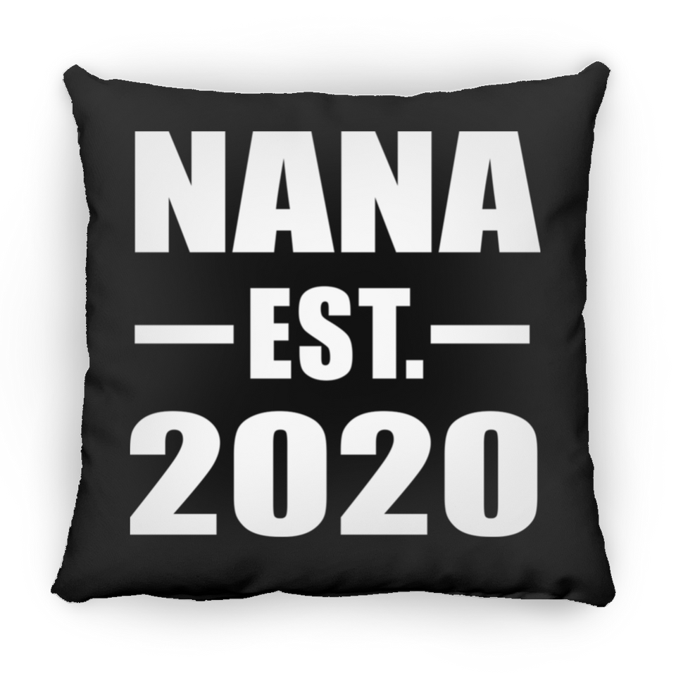 Nana Established EST. 2020 - Throw Pillow Black