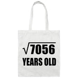 84th Birthday Square Root of 7056 Years Old - Tote Bag White