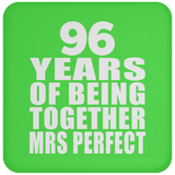 96th Anniversary 96 Years Of Being Mrs Perfect - Drink Coaster