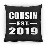 Cousin Established EST. 2019 - Throw Pillow Black
