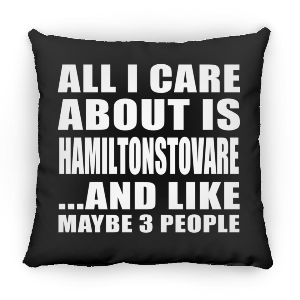 All I Care About Is Hamiltonstovare - Throw Pillow Black