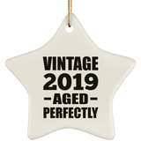 5th Birthday Vintage 2019 Aged Perfectly - Star Ornament