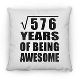 24th Birthday Square Root of 576 Years of Being Awesome - Throw Pillow